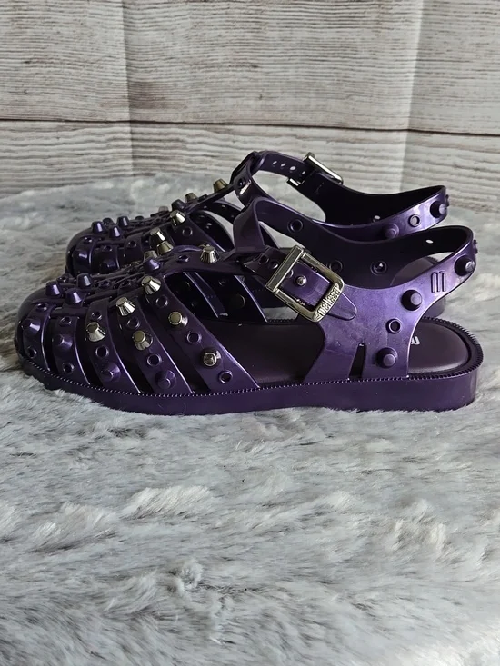 Melissa Purple Jelly Shoes, Womens Size 6 - Picture 3 of 9